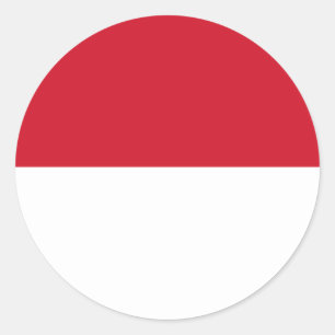 インドネシア（インドネシア）旗 ラウンドシール
