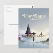 インドネシア ウルンダヌ・ベラタン寺院 ポストカード (正面/裏面)