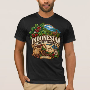 インドネシア コーヒー ルート Tシャツ