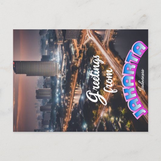 インドネシア・ジャカルタからの挨拶 ポストカード (正面)