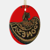 インドネシア ジャワ人形劇 文化的芸術 セラミックオーナメント (右)