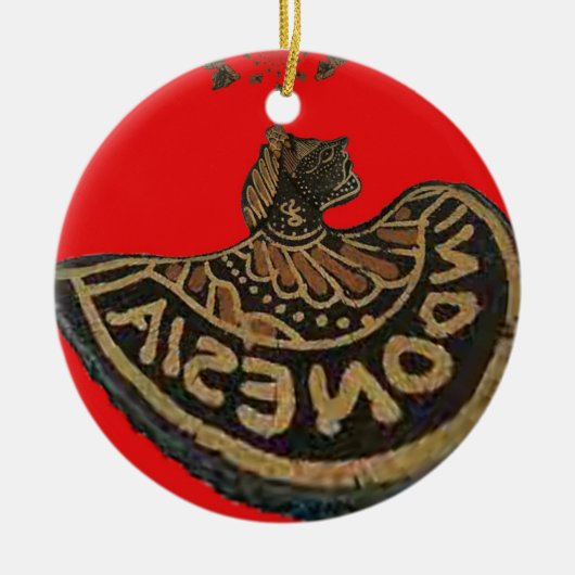 インドネシア ジャワ人形劇 文化的芸術 セラミックオーナメント (正面)