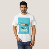 インドネシア　ジャワ島の地図 Tシャツ (正面フル)