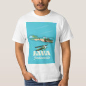 インドネシア　ジャワ島の地図 Tシャツ (正面)
