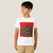 インドネシア ジャワ島の影絵人形文化芸術 Tシャツ (正面フル)