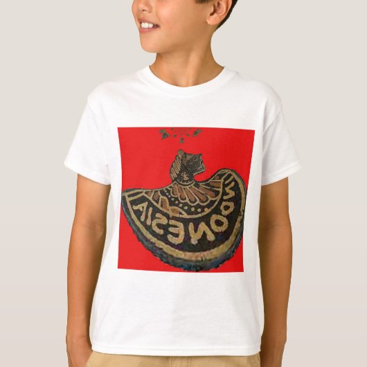 インドネシア ジャワ島の影絵人形文化芸術 Tシャツ (正面)