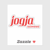 インドネシア，ジョグジャカルタのロゴの特別地域 シール (シート)