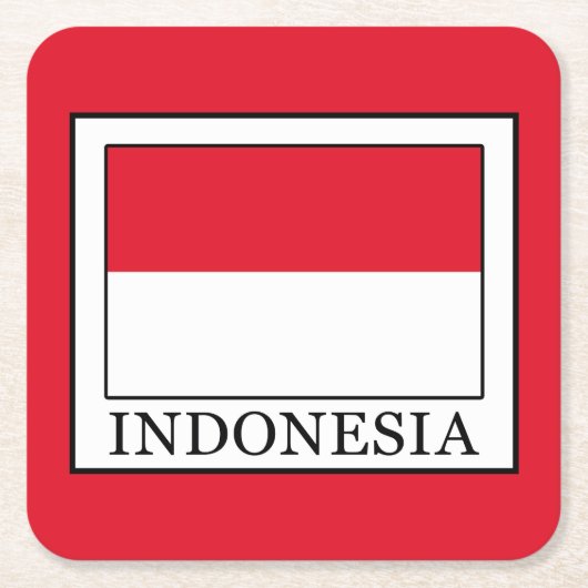 インドネシア スクエアペーパーコースター (正面)