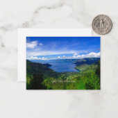 インドネシア,スマトラ,鳥羽湖 ノートカード (正面/裏面インサイチュ)