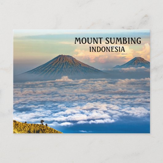 インドネシア スマビン山 写真 ポストカード (正面)
