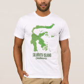 インドネシア スラウェシ島の地図 Tシャツ (正面)