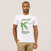 インドネシア スラウェシ島の地図 Tシャツ (正面フル)