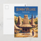 インドネシア スンバ島 ポストカード (正面/裏面)