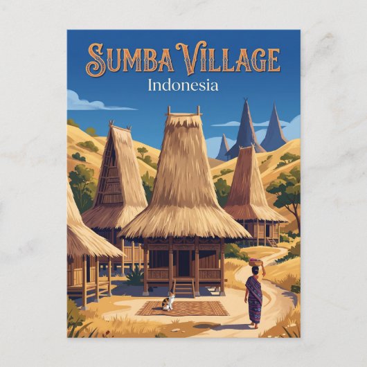 インドネシア スンバ島 ポストカード (正面)