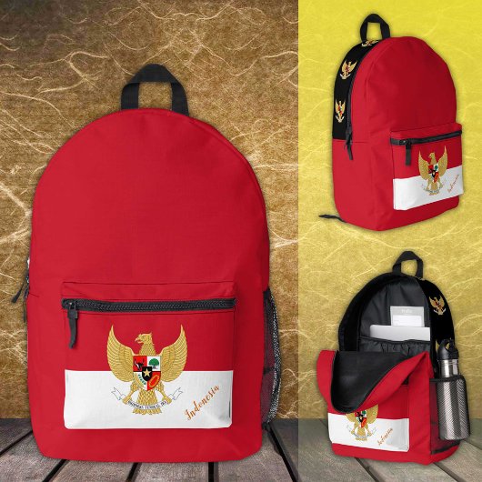 インドネシア,バックパック,インドネシア国旗,ガルーダ プリントバックパック