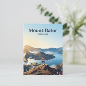 インドネシア バトゥール山 ポストカード (スタンド正面)