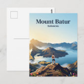 インドネシア バトゥール山 ポストカード (正面/裏面)