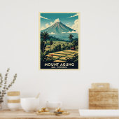 インドネシア バリ島 アグン山 V02 ポスター (キッチン)