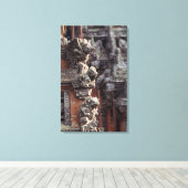 インドネシア、バリ、ウブド、ヒンドゥー教の石彫刻 キャンバスプリント (インサイチュ (ウッドフロア))