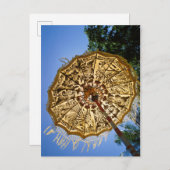 インドネシア、バリ |テンプルアンブレラ ポストカード (正面/裏面)