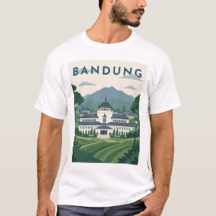 インドネシア バンドン 旅行ポスター Tシャツ