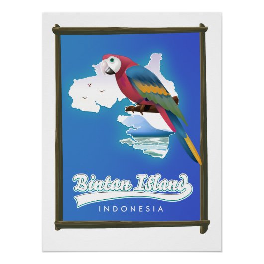 インドネシア ビンタンビンタン島 旅行地図 ポスター (正面)