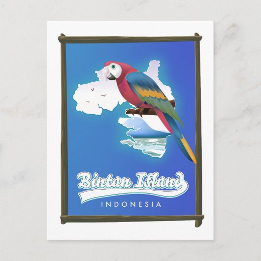 インドネシア ビンタン島 旅行地図 シーズンポストカード (正面)