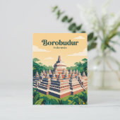 インドネシア ボロブドゥール寺院 ポストカード (スタンド正面)