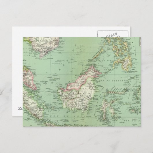 インドネシア、マレーシア ポストカード (正面/裏面)