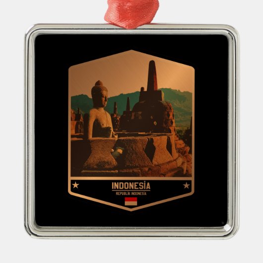 インドネシア メタルオーナメント (正面)