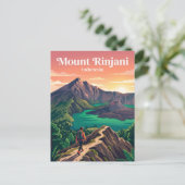 インドネシア リンジャニ山 ポストカード (スタンド正面)
