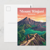 インドネシア リンジャニ山 ポストカード (正面/裏面)