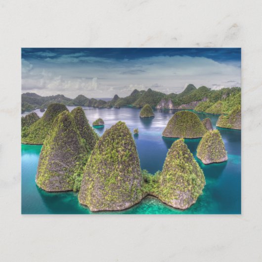 インドネシア,ワヤグ島の風景 ポストカード (正面)