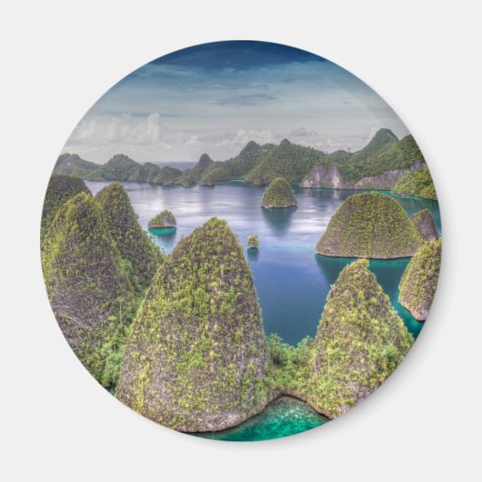 インドネシア ワヤグ島の風景 マグネット (正面)