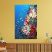 インドネシア,海中サンゴ礁 キャンバスプリント (インサイチュ (リビング))
