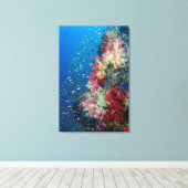 インドネシア,海中サンゴ礁 キャンバスプリント (インサイチュ (ウッドフロア))