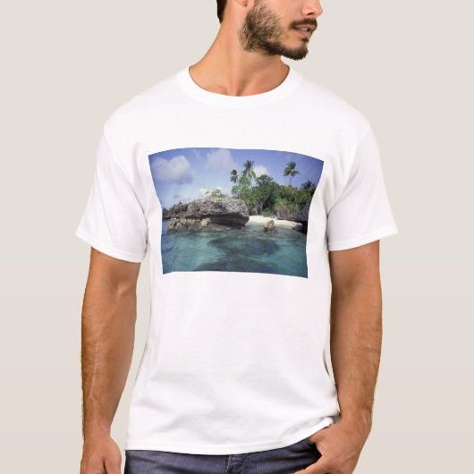 インドネシア。海岸沿いの岩の形成 Tシャツ (正面)