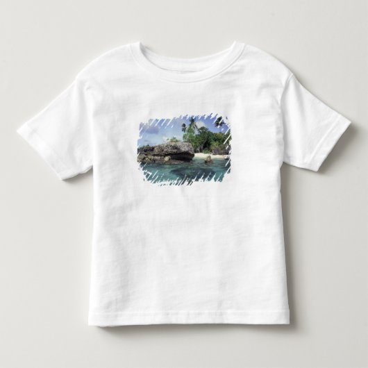 インドネシア。海岸沿いの岩層 トドラーTシャツ (正面)