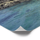 インドネシア。海岸沿いの岩層 ポスター (角)