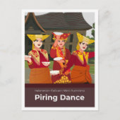 インドネシア 西スマトラ ピリンガン踊り 旅行 ポストカード (正面)