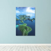 インドネシア、西パプア。エアオブラジャアンパット キャンバスプリント (インサイチュ (ウッドフロア))