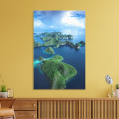 インドネシア、西パプア。エアオブラジャアンパット キャンバスプリント (インサイチュ (リビング))