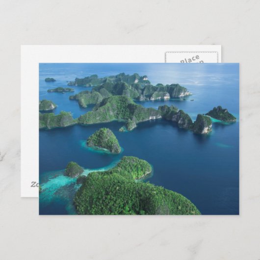 インドネシア、西パプア。エアオブラジャアンパット ポストカード (正面/裏面)
