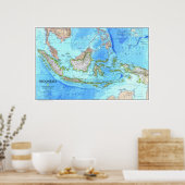 「インドネシア: 1996/today – 詳細地図… ポスター (キッチン)