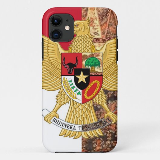 インドネシア- Garuda Pancasilaのろうけつ染めの旗の紋章 Case-Mate iPhoneケース (裏面)