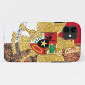 インドネシア- Garuda Pancasilaのろうけつ染めの旗の紋章 Case-Mate iPhoneケース (裏面(横))