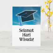 インドネシア「Happy Graduation Day」インドネシア カード (黄色い花)