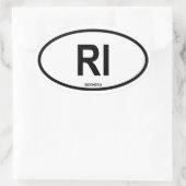 インドネシア「RI」 楕円形シール (バッグ)