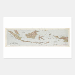 インドネシアMap (1957年)の共和国 長方形シール