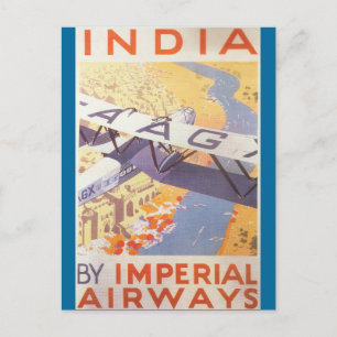 インドバイインペリアルエアウェイズ ポストカード